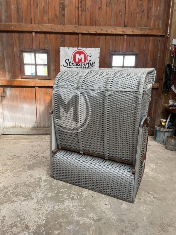 Strandkorb gebraucht -M129-silber – Bild 3