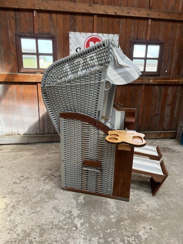 Strandkorb gebraucht -M129-silber – Bild 5