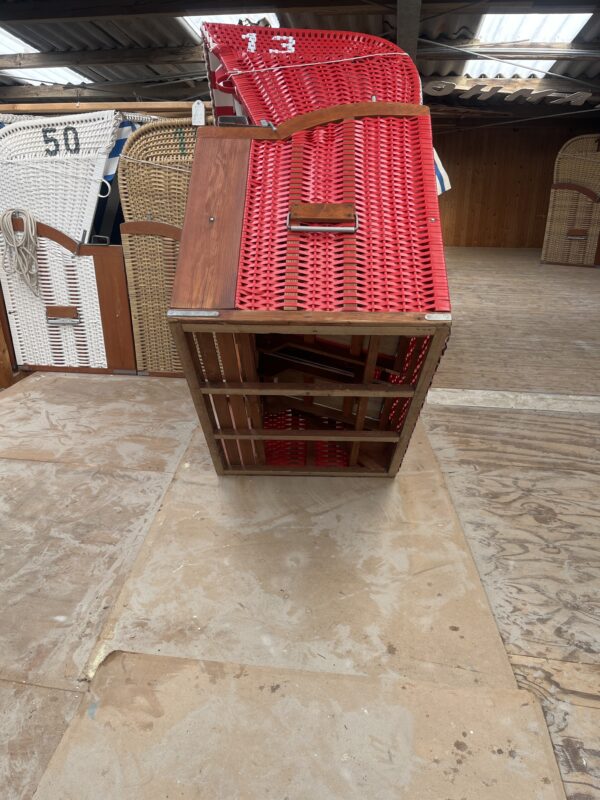 Strandkorb-gebraucht-M13-rot – Bild 5