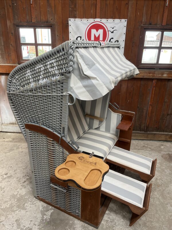 Strandkorb gebraucht -M129-silber – Bild 7