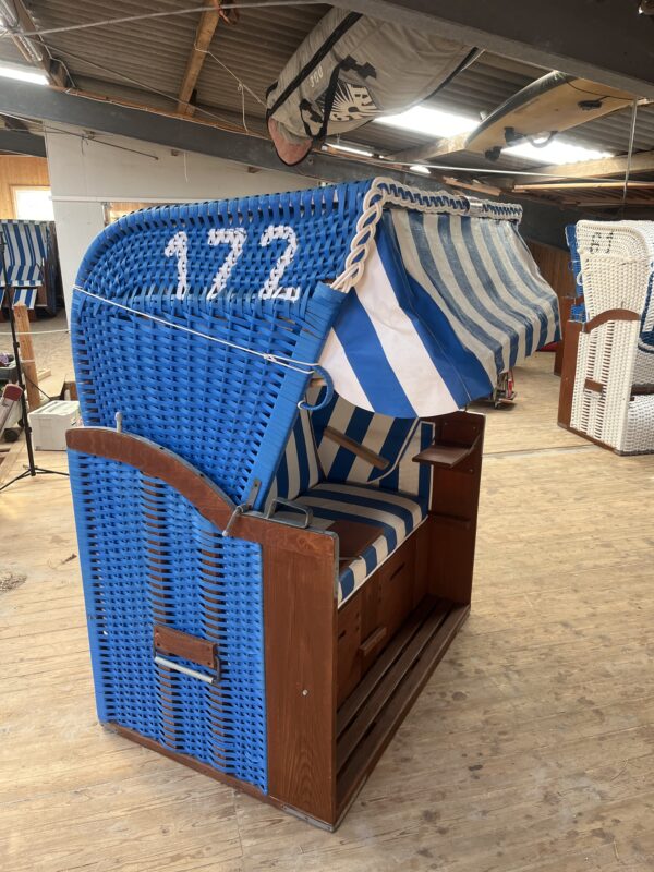 Strandkorb-M172-gebraucht- blau – Bild 3
