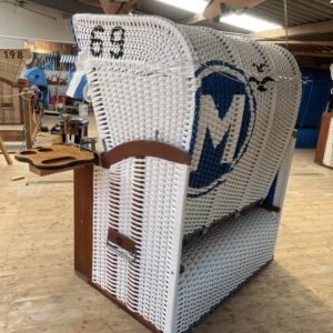 Strandkorb-gebraucht-M69-weiß