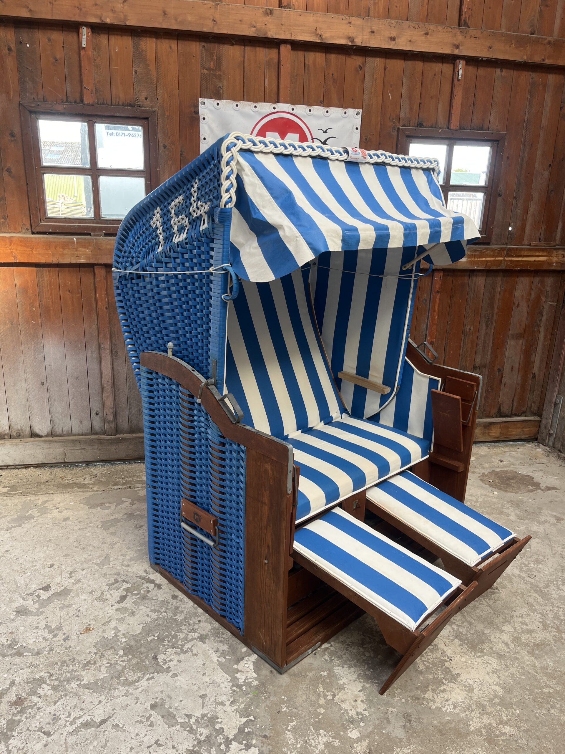 Strandkorb-M164gebraucht- blau (