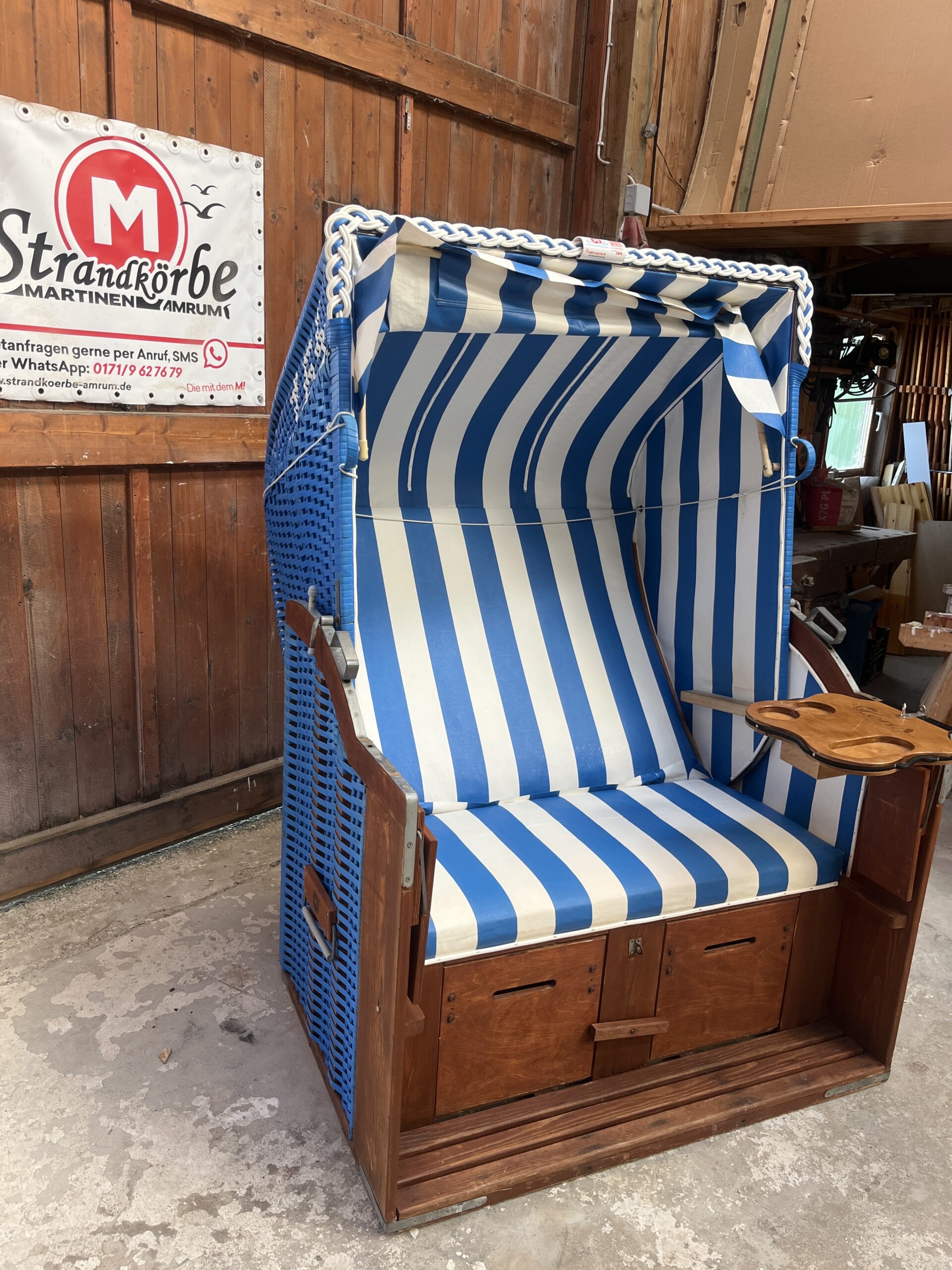 Strandkorb-M164gebraucht- blau ( – Bild 5