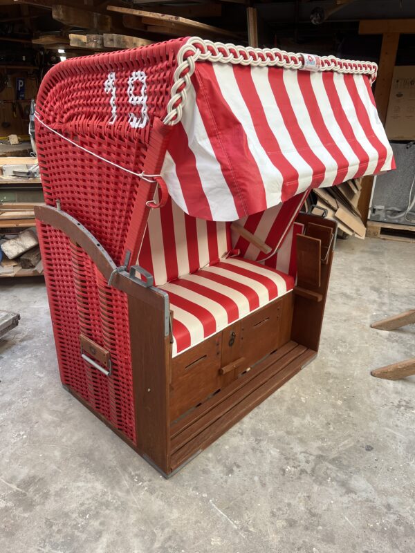 Strandkorb-gebraucht-M19-rot – Bild 4