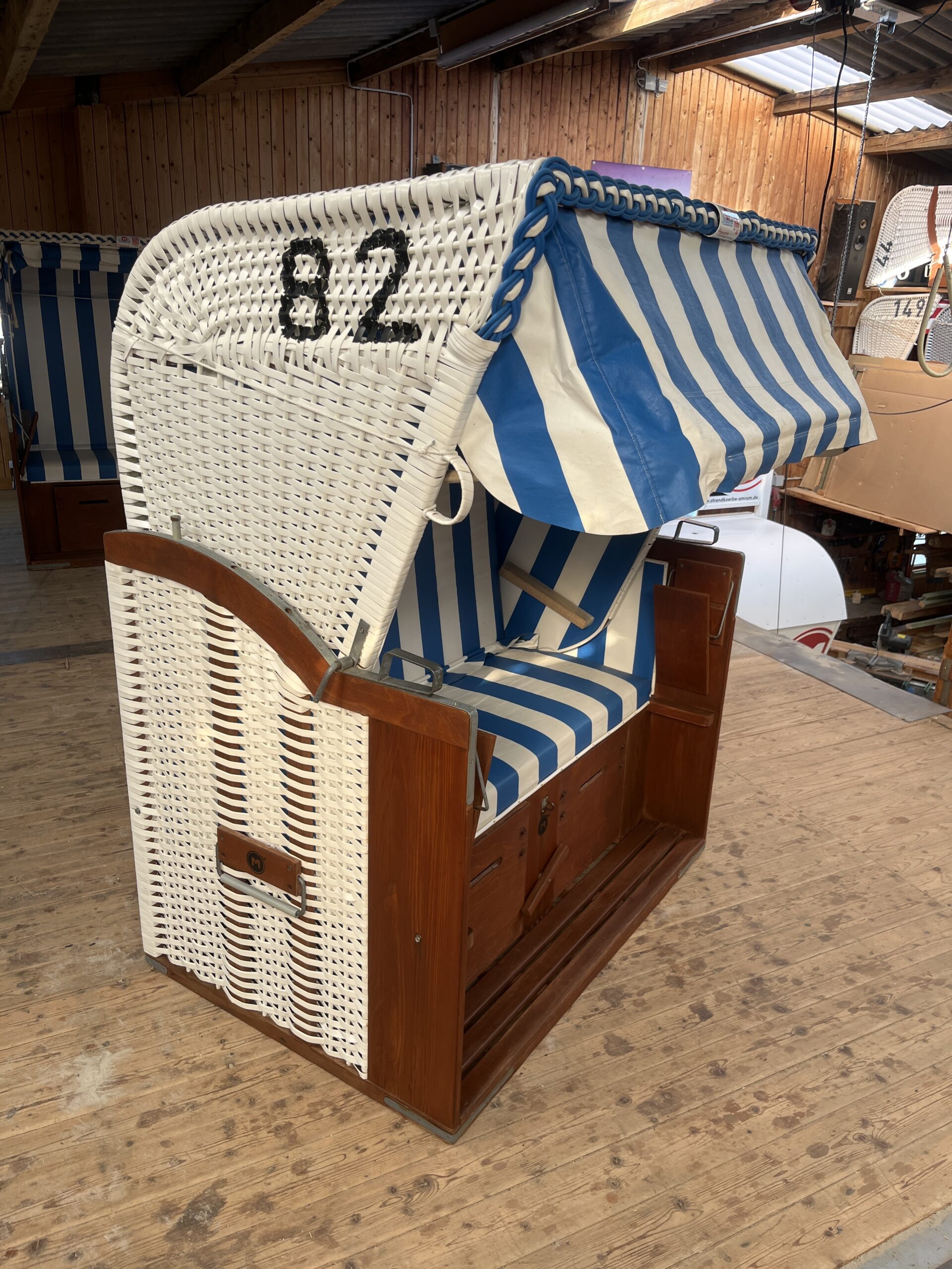 Strandkorb-gebraucht-M82-weiß – Bild 4