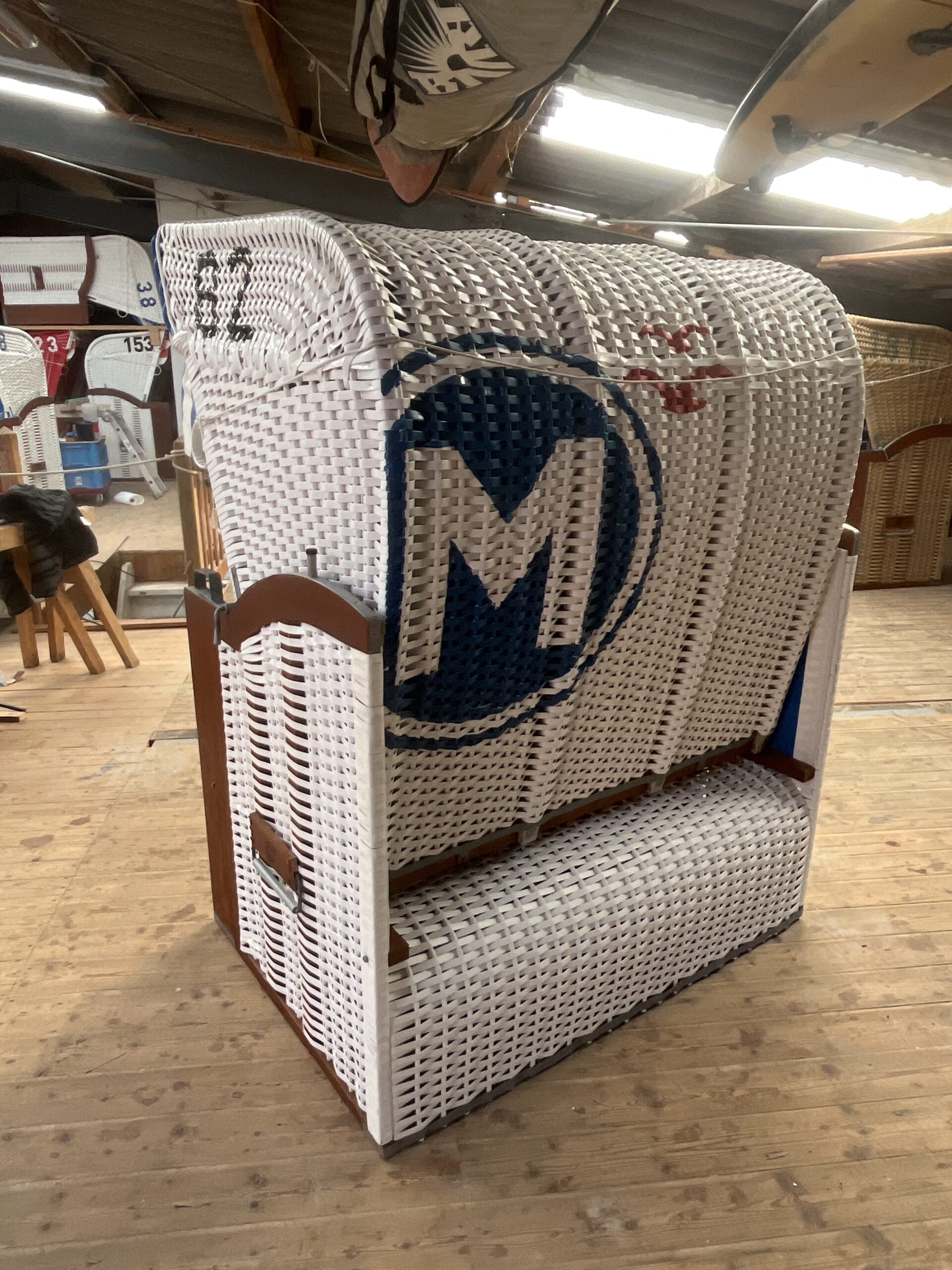 Strandkorb-gebraucht-M82-weiß